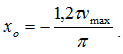 + v1 > 0; v2 > 0.

+ Ta có: v12 + v22 = (0,6vmax)2 + (0,8vmax)2 = (vmax)2

=> v1 và v2 lệch pha π/2 rad hay: t2 – t1 = τ = T/4 => T = 4τ.

+ 2τ = T/2 => vo (thời điểm t = 0) ngược pha với v2 => vo = -0,8vmax.

Theo hình vẽ thì 