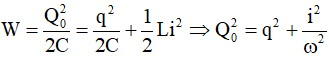 Từ năng lượng dao động của mạch:

Rút q và thay số ta có: 