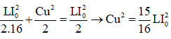 .

Theo định luật bảo toàn năng lượng ta có:

Khi i = I0/4 thay vào (1) ta được:

 (3)

Từ (2) và (3) suy ra: