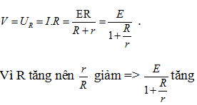 Số chỉ A là:

  .

Khi tắt ánh sáng thì R tăng => I giảm => số chỉ A giảm

Lại có: 

=> Số chir V tăng =>