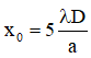 .

Hệ vân dịch đoạn x0:  (1)

Theo đề ra, vân trung tâm dời đến vị trí vân sáng thứ 5, ta có:  (2)

Từ (1) và (2), suy ra:
