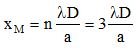 + Ta có:

 

+ Khi thay đổi a thì:

   

+ Khi tăng khoảng cách thêm 3 D a thì:

 

®  k’ = 9  ®  là vân sáng bậc 9.