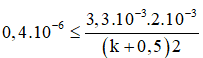 Có 4 giá trị của k= 4;5;6;7