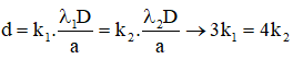 Ta có:

d đạt giá trị nhỏ nhất khi :

Khi n = -1 thì x = -4 mm.