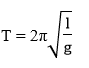 Chu kì dao động của con lắc đơn khi dao động nhỏ

Trong đó:

T: Chu kì của con lắc đơn (s)

l: Chiều dài của con lắc đơn (m)

g: gia tốc trọng trường (m/s2)