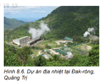 Việt Nam đang khai thác các nguồn năng lượng:

+ Than

+ Dầu khí

+ Nước

+ Mặt Trời

+ Gió

+ Địa nhiệt