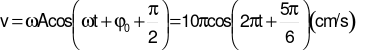 Ta có: .

Tại thời điểm

Phương trình vận tốc của vật là: