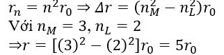 .

Bán kính quỹ đạo dừng theo mẫu nguyên tử Bohr