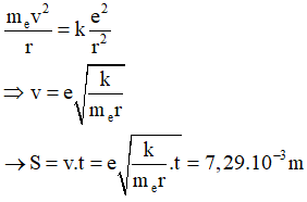 *Khi electron chuyển động trên các quỹ đạo có bán kính khác nhau thì lực Cu-lông đóng vai trò là lực hướng tâm