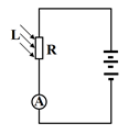 Trên hình vẽ, bộ pin có suất điện động 9 V, điện trở trong 1 Ω; A là ampe kế hoặc mili ampe kế có điện trở rất nhỏ; R là quang điện trở (khi chưa chiếu