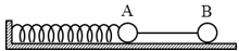 Trên mặt phẳng nằm ngang nhẵn, có một con lắc lò xo gồm lò xo có độ cứng 40 N/m và vật nhỏ A có khối lượng 0,1 kg. Vật A được nối với vật B có khối lượng