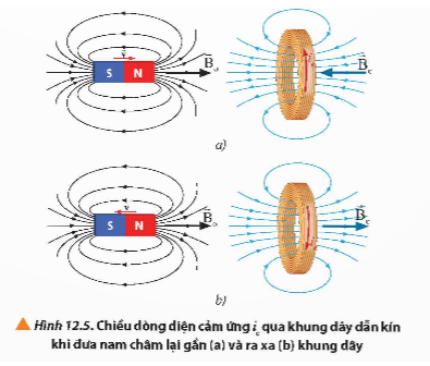 Trong hiện tượng cảm ứng điện từ như thí nghiệm ở Hình 12.5, có sự chuyển hóa từ dạng năng lượng nào sang điện năng?