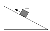 Vật m = 3 kg  chuyển động lên  mặt phẳng nghiêng góc 450 so với phương ngang dưới tác dụng của lực kéo F.  Bỏ qua ma sát giữa vật và mặt phẳng nghiêng
