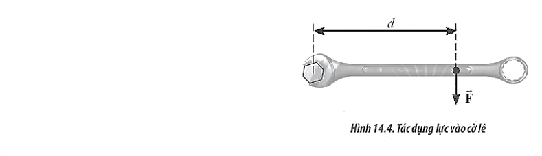 Xác định moment do lực  F có độ lớn 10 N tác dụng vuông góc lên cờ lê để làm xoay bu lông (Hình 14.4). Biết cờ lê có chiều dài 15 cm và khoảng cách từ điểm đặt của lực đến bu lông vào cỡ 11 (ảnh 1)