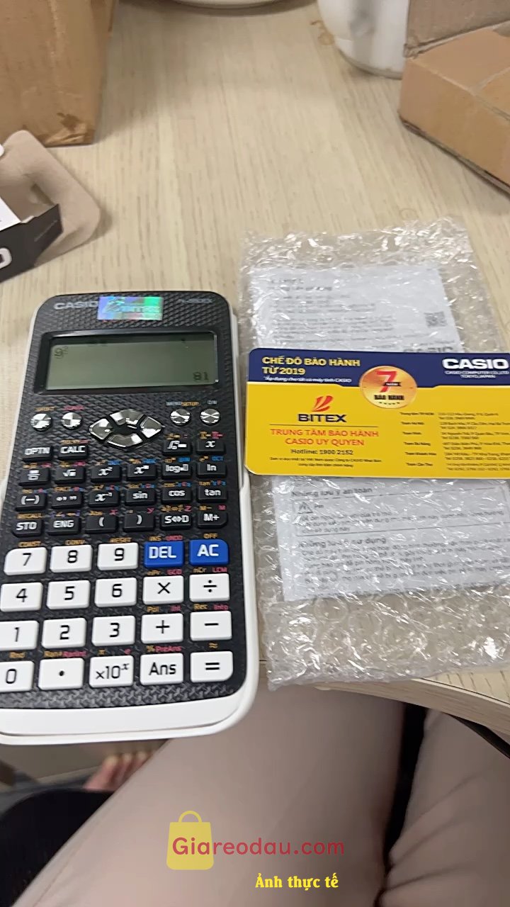 Giảm giá [ Hàng Thái Lan] Máy tính Casio học sinh FX 580vnx (có Tiếng Việt). Mua chưa dùng nên chưa biết máy ntn nhưng giá phù hợp có tem đầy. 