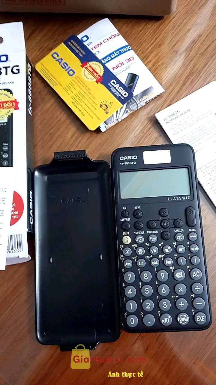 Giảm giá [Mã 13%] Máy tính Casio 880, máy tính FX-880-BTG đời mới chính hãng Dicamon Shop dành cho học sinh từ lớp 6, bảo hành 7 năm. Con trai mình lớp 8 đang dùng máy 580 mà đợt này đc chọn vào lớp. 