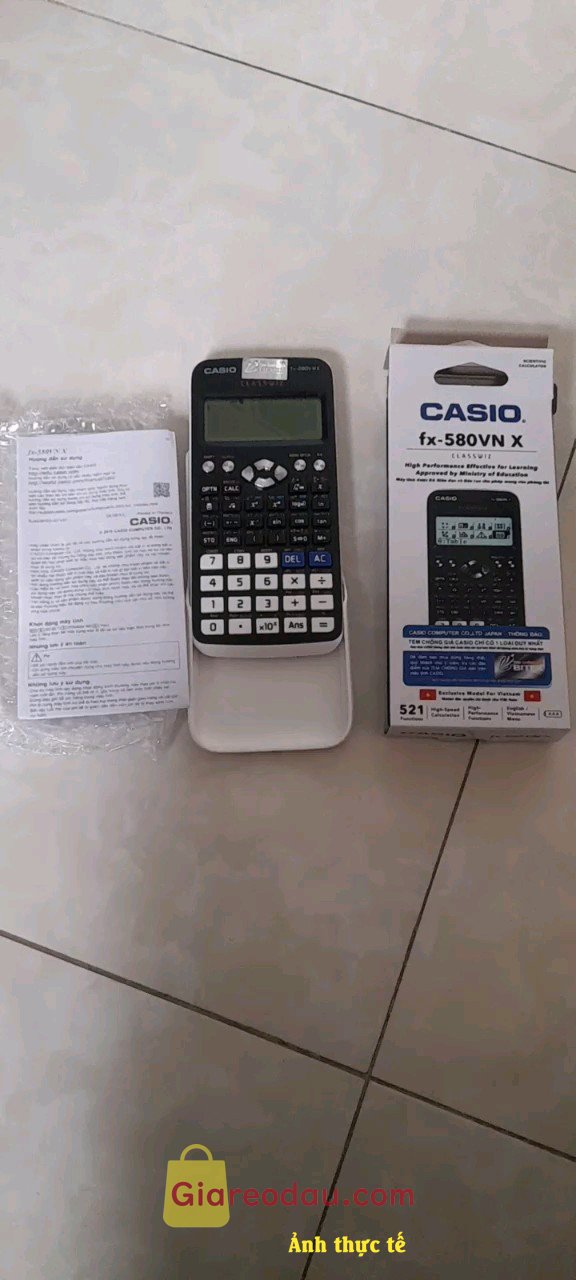 Giảm giá [Mã 18%] Máy tính FX- Casio 580 VNX (hàng Thái Lan). Nhận được máy tính cu cậu nhà mìnhh rất thích, đã test thử và. 