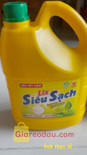 Giảm giá [Mã 18%] Nước rửa chén siêu sạch chanh 3 - 6kg NS360 sạch bóng viết dầu mỡ hương chanh thơm mát Lixco Vietnam. Màu sắc đẹp, chất liệu sản phẩm tốt rất sạch, rất thơm, đúng. 