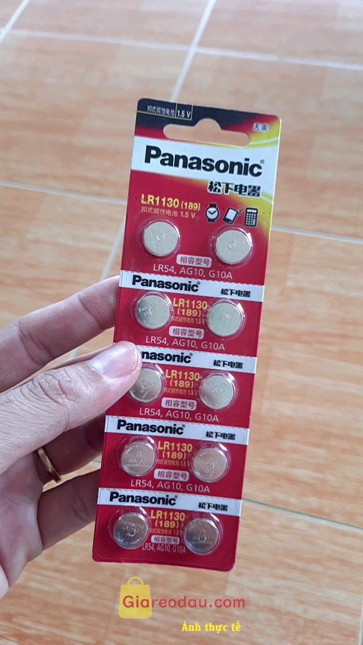 Giảm giá Pin AG10 LR1130 389 Panasonic vỉ đóng 10 viên thay máy tính Casio. Pin chính hãng panasonic sử dụng okie còn thời lượng pin dùng bao lâu. 
