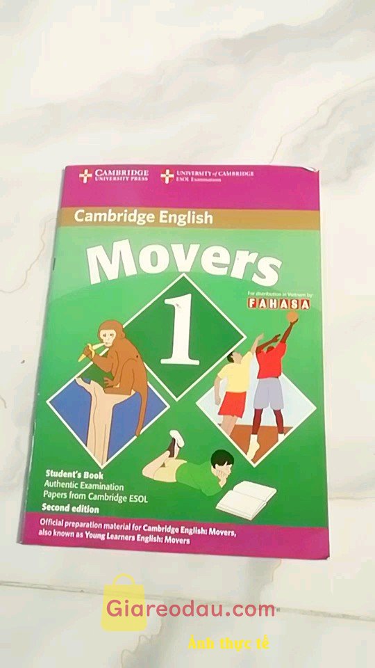 Giảm giá [Mã 5%] Sách Cambridge Young Learner English Test Movers 1 SB FAHASA Reprint Edition. Sách màu đẹp sắc nét. Màu sắc tươi sáng. Hình ảng rõ nét.. Giao. 