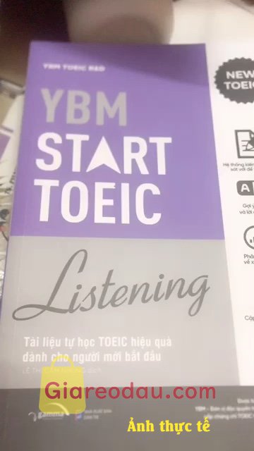 Giảm giá [Mã 25%] Sách Combo YBM TOEIC Start Reading + YBM TOEIC Start Listening. Chưa học nên chưa biết. Nhưng nhìn trung sách khá hay. Shop gói hàng. 