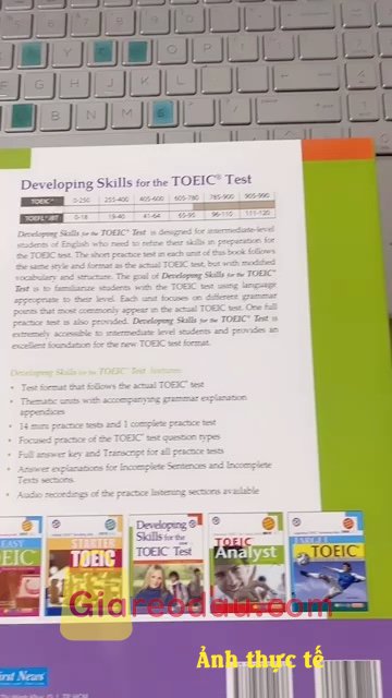 Giảm giá [Mã 23%] Sách Developing Skills For The TOEIC Test (Kèm Mã Nghe Qr Code) First News. Sách cho người ôn TOEIC, đẹp, hay,. trình độ B1+ đến C1+. Giao hàng. 