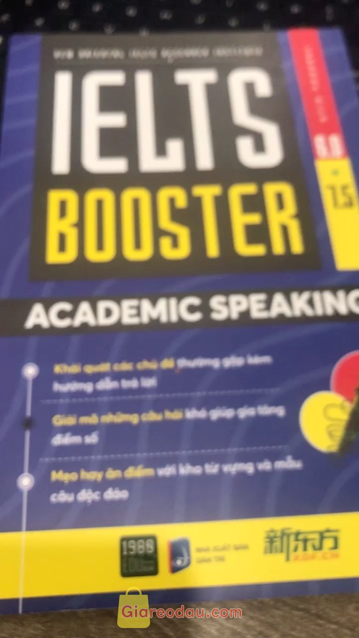 Giảm giá [Mã 27%] Sách IELTS Booster Academic Speaking. Mình thấy dạng đề cũng khá ổn. Giao hàng nhanh. . 