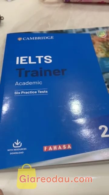 Giảm giá [Mã 5%] Sách IELTS Trainer 2 Academic. Chất lượng giấy rất tốt, dày & ko có lỗi , ko in lem. Bìa màu xanh. 