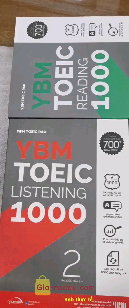Giảm giá [Mã 25%] Sách Lẻ/Combo YBM TOEIC 1000 4 Vol. Shop rep tn tận tình, mình cần hơi gấp nhắn shop cái đc ship liền. 