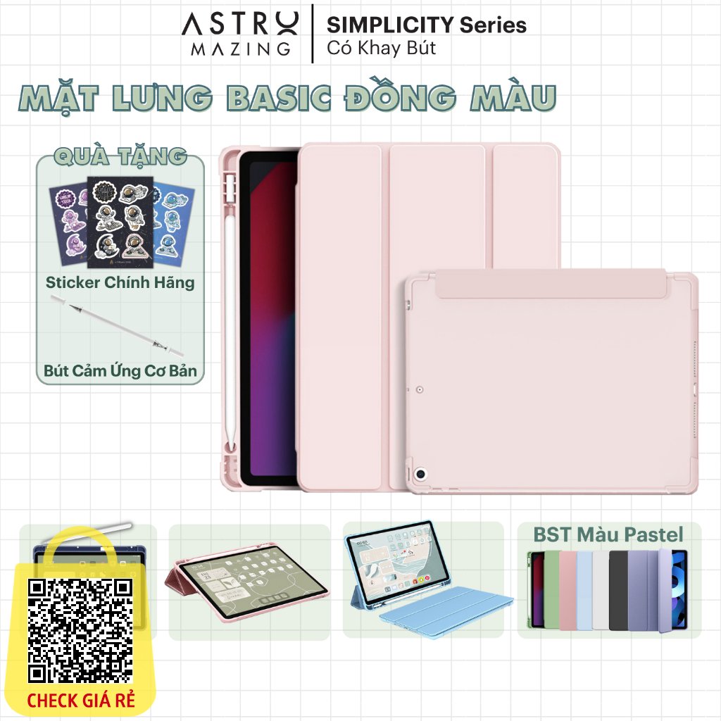 Bao da iPad Basic màu pastel AstroMazing chống sốc cover case Pro 11 Air 4 5 Gen 6 7 8 9 10