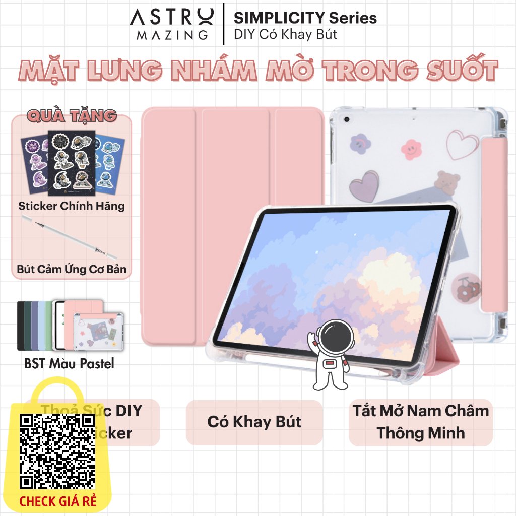 Bao da iPad DIY V1 mau pastel AstroMazing chong soc cover case cho Pro 11 Air 4 5 Gen 7 8 9
