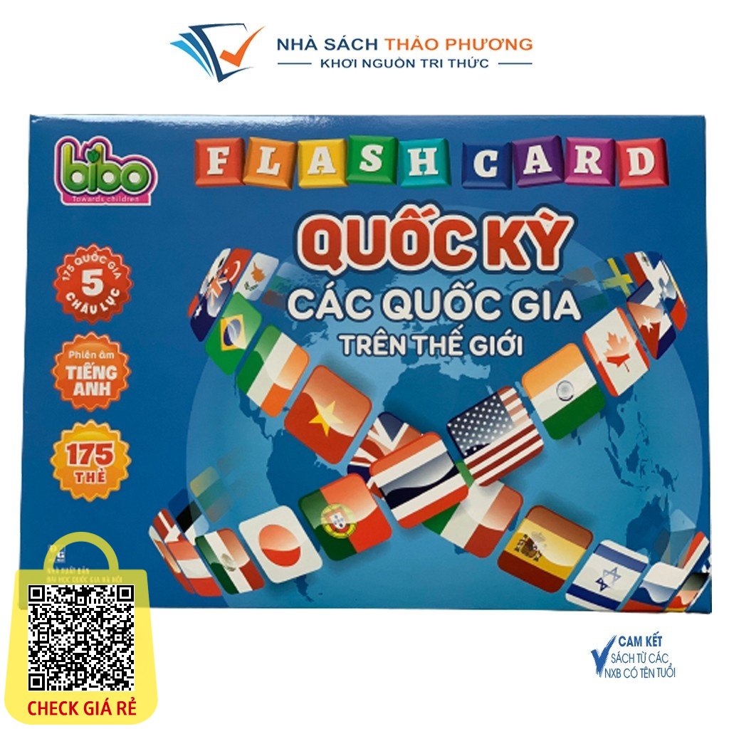 Bộ Thẻ Flashcard Việt Hà Chủ Đề Quốc Kỳ Các Quốc Gia Trên Thế Giới - Song Ngữ Việt Anh (Phương Pháp Glenn Doman)