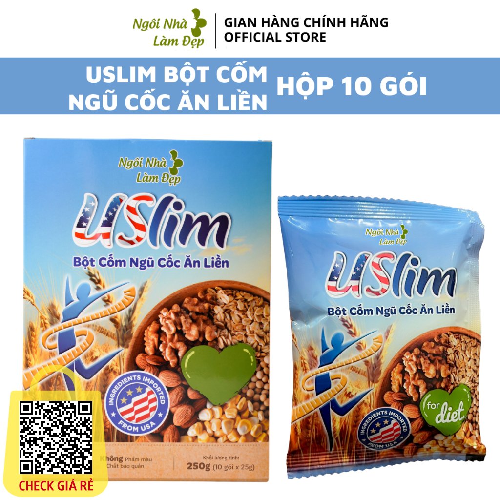 Bot Com Ngu Coc An Lien USlim Hop 10 Goi (25 gram x10)