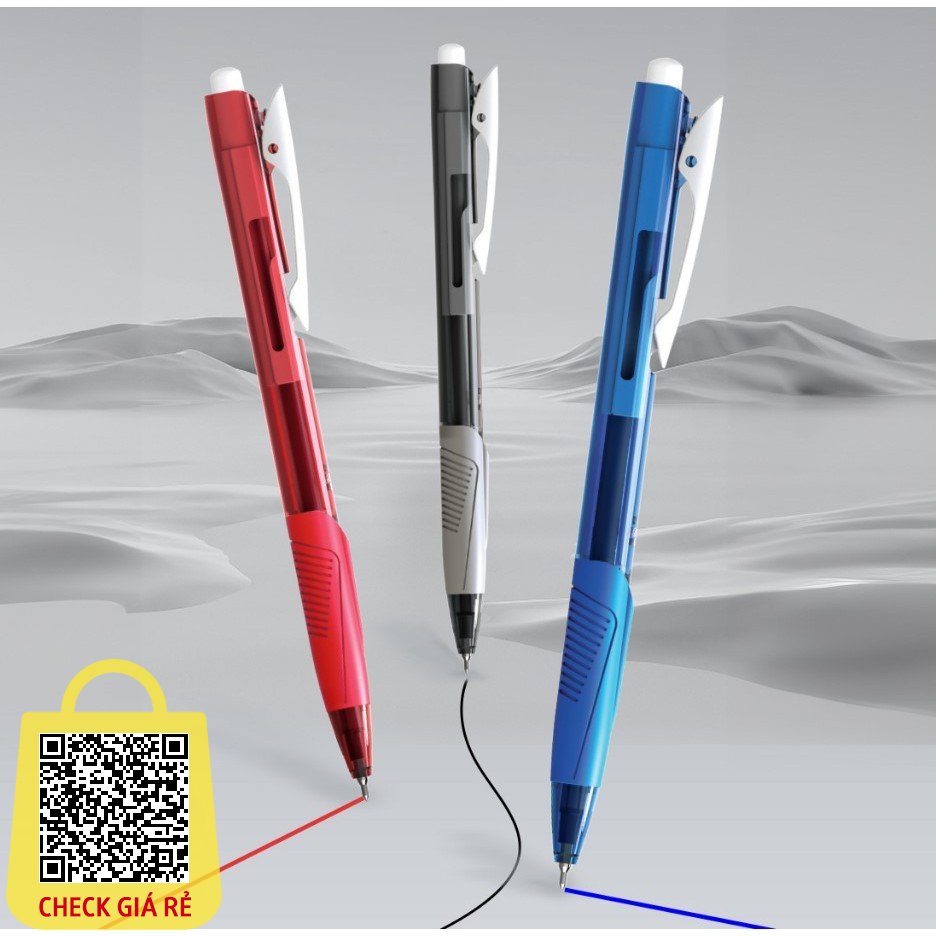 Bút bi Thiên Long TL-095 mực xanh ngòi 0.5mm kiểu dáng hiện đại cầm tay thoải mái - nét đều trơn