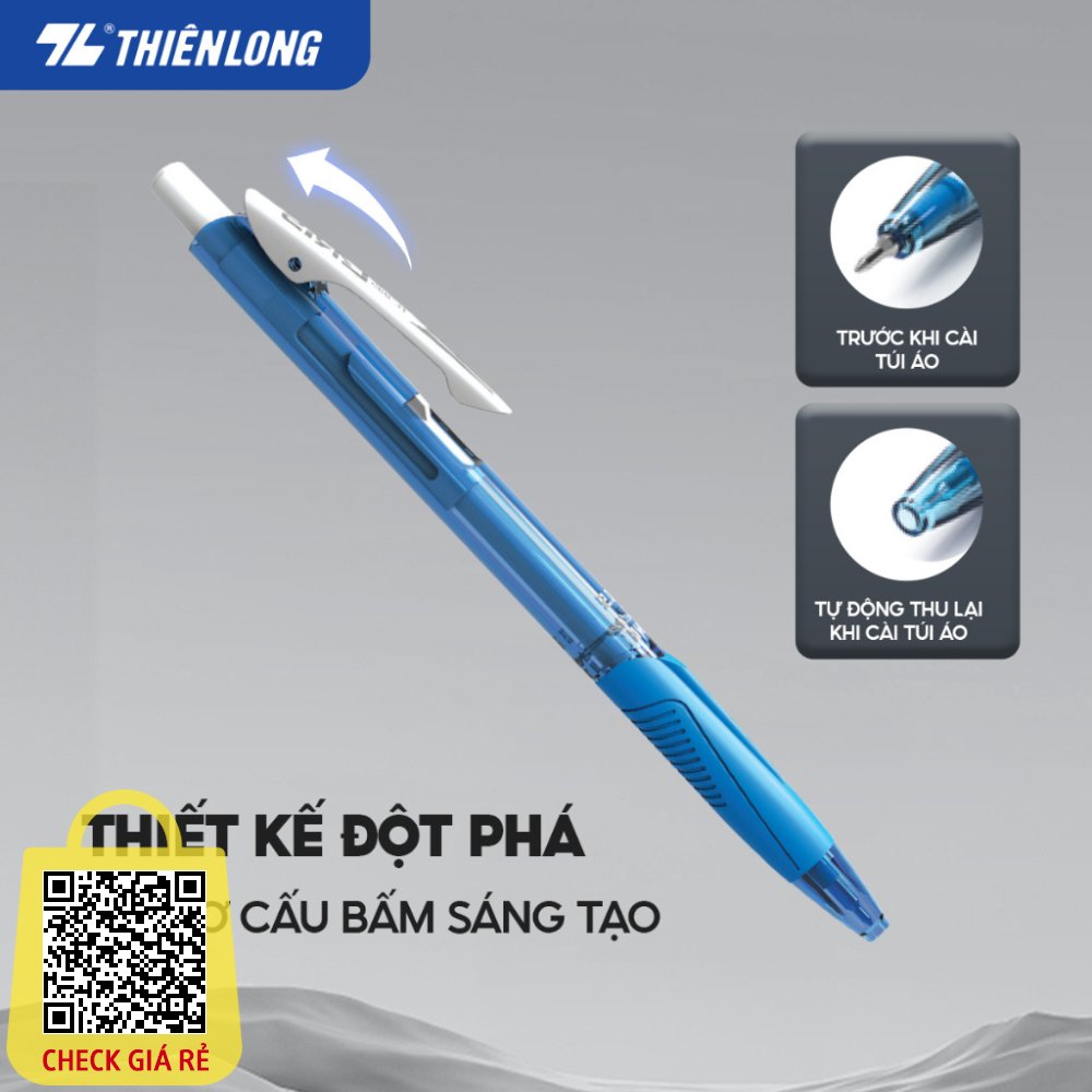 Bút bi Thiên Long TL-095 ngòi 0.5mm Bút bi mực xanh