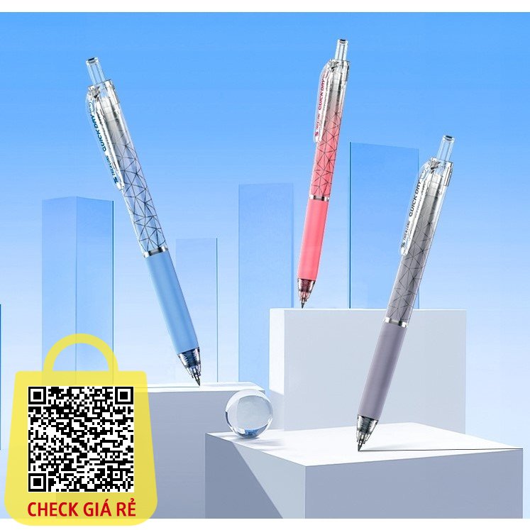 Bút gel Thiên Long Gel-033 Quick Dry ngòi 0.5mm mực nhanh khô công nghệ đầu bút 2 viên bi - viết trơn êm