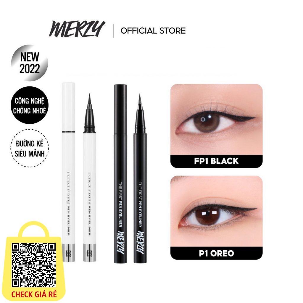 Bút kẻ mắt siêu mảnh - chống lem - lâu trôi Merzy Another Me The First Pen Eyeliner 0 - 5g