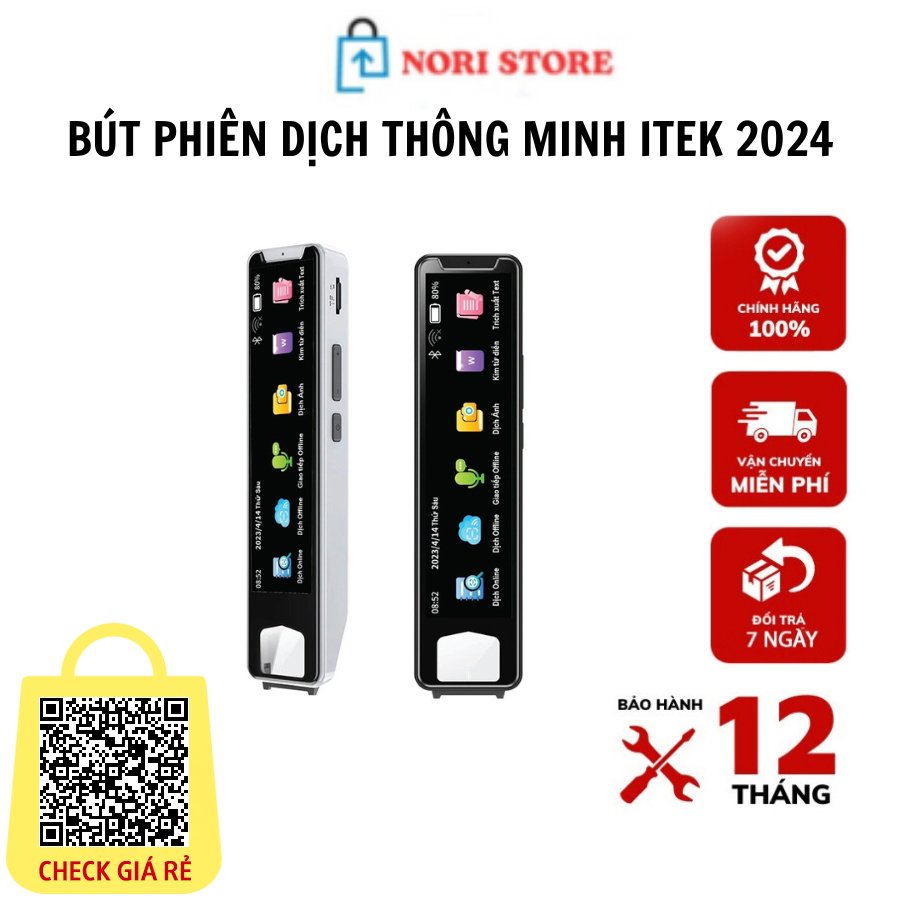Bút phiên dịch thông minh I-tek phiên bản 2024 - đàm thoại offline tiếng Việt - scan văn bản và dịch hình ảnh