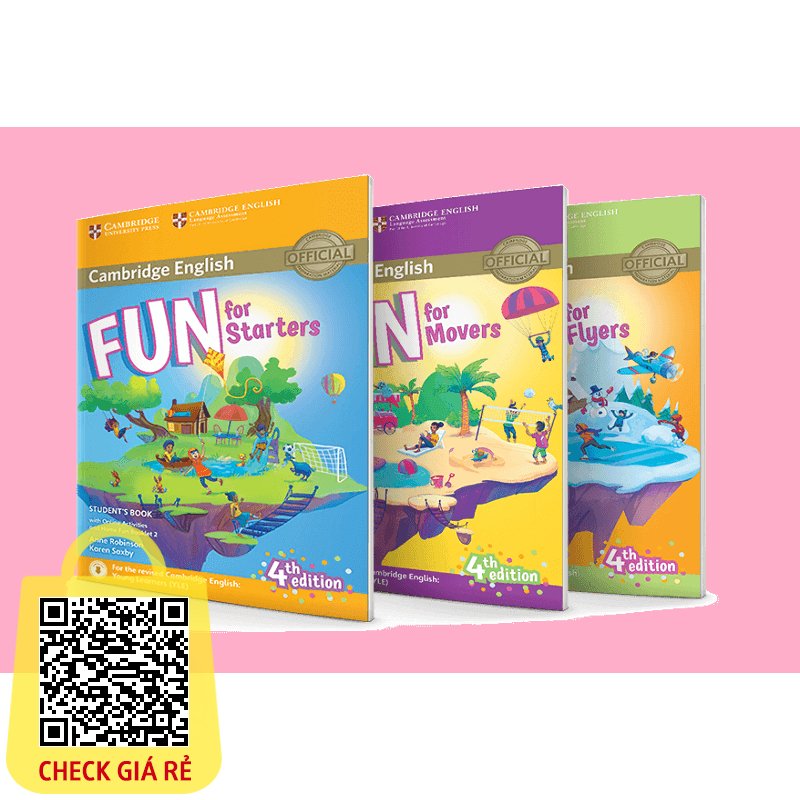 Cambridge Fun For Starters Movers Flyers 3 level Màu đẹp tặng file nghe