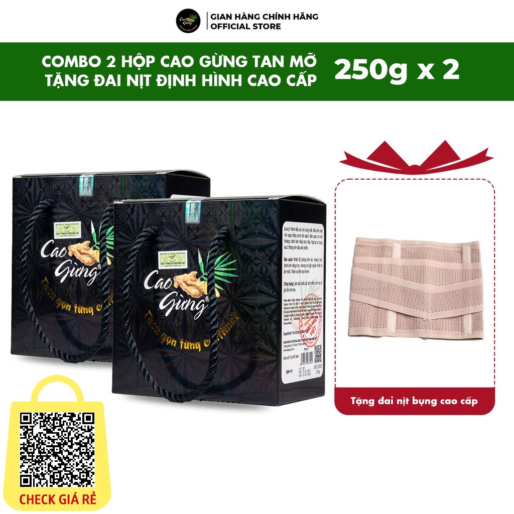 Combo 2 Hop Gel Massage Cao Gung (250gx2) Ho Tro Tan Mo Vung Bung - Hong - Dui - Bap Tay Tang Dai Nit Dinh Hinh Cao Cap
