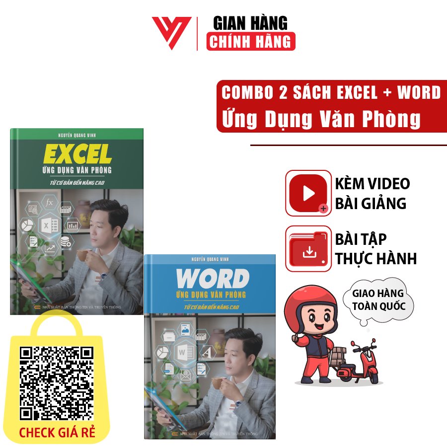 Combo 2 Sach Excel Va Word Ung Dung Van Phong DAO TAO TIN HOC Tu Co Ban Den Nang Cao