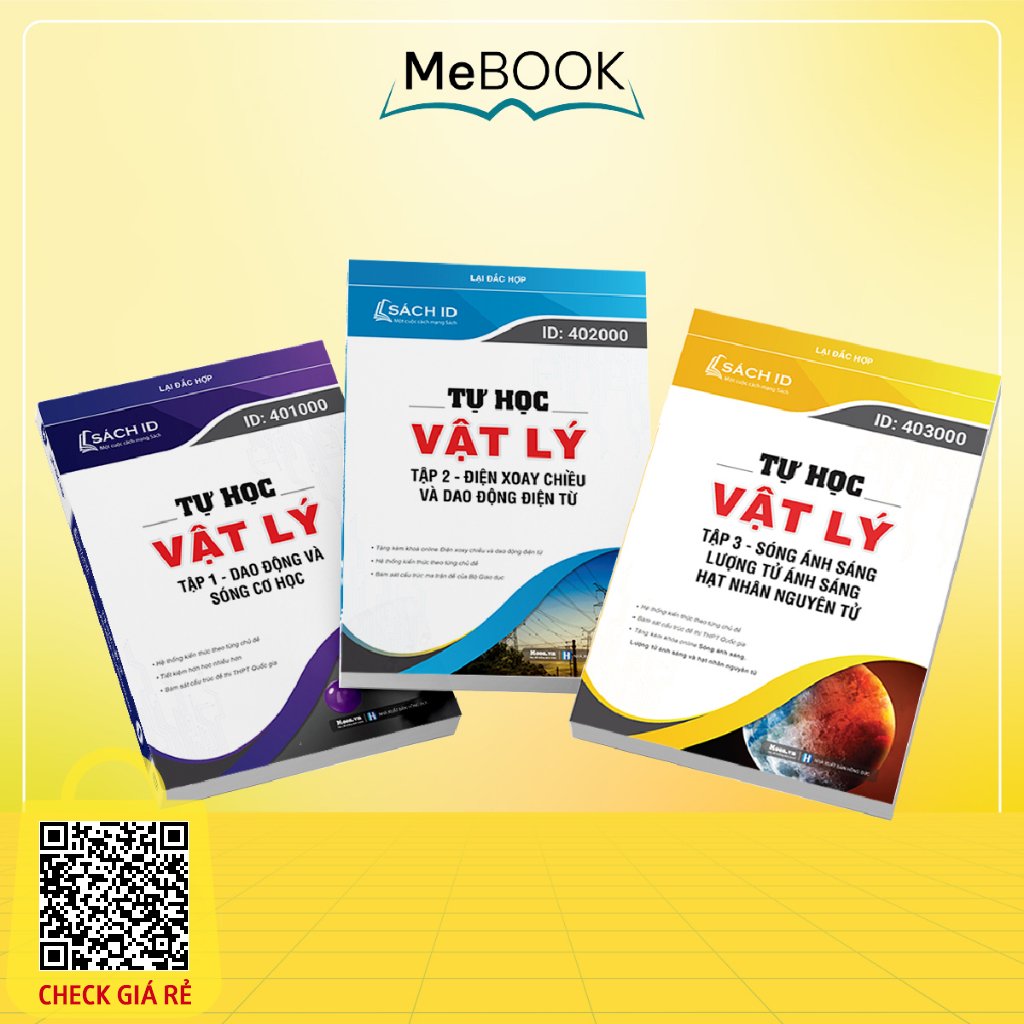 Combo 3 sách Tự học Vật lý ôn luyện thi THPTQG | Me Book