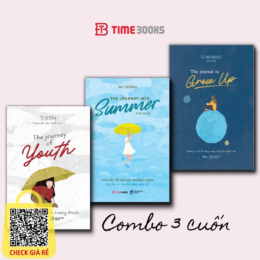 Combo 3c Sách Song Ngữ: The Journey Of Youth + The Journey Into Summer + The Journal To Grow Up (Song ngữ Anh Việt)