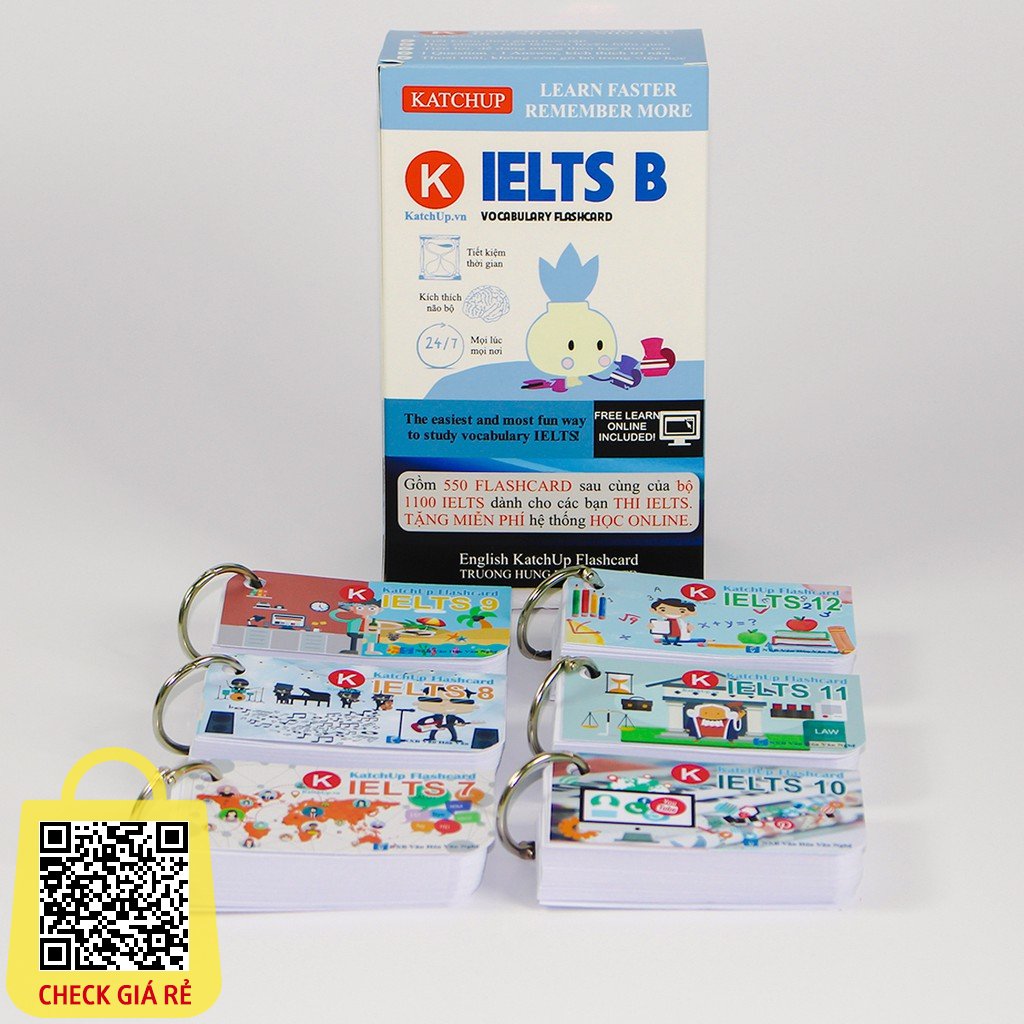 Flashcard Tiếng Anh IELTS B (550 từ) 3 loại giấy