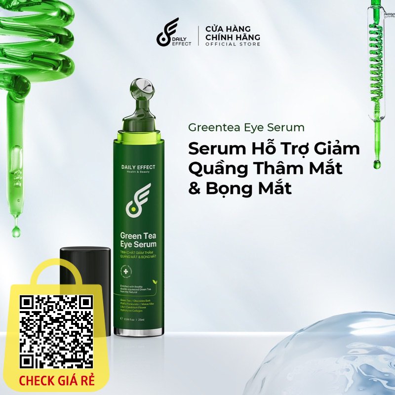 green tea eye serum lan giam tham bong mat daily effect 25ml