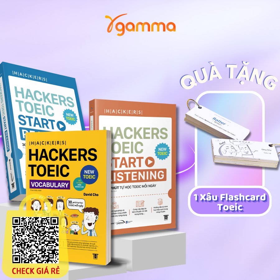 Le/Combo Sach Hackers Toeic Start Listening + Reading + Vocabulary MUC TIEU 400+ (Top 100) (Alpha Books)