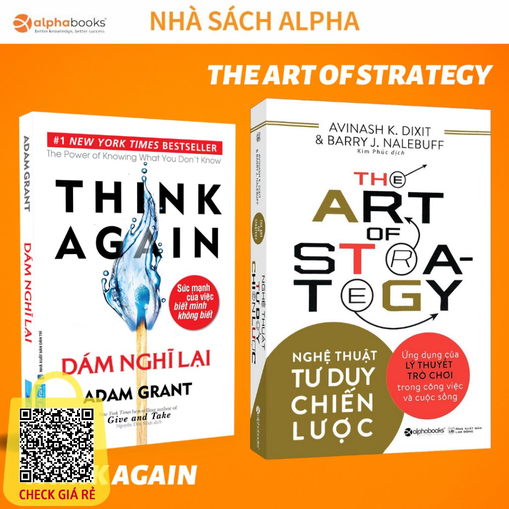 Lẻ/Combo Sách Hay Nên Đọc: Nghệ Thuật Tư Duy Chiến Lược (The Art Of Strategy) + Dám Nghĩ Lại (Think Again) Tái Bản Mới