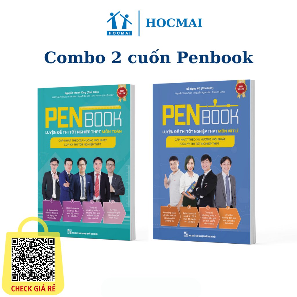 [LỚP 12 ] Combo 2 cuốn sách PENBOOK Luyện đề thi tốt nghiệp THPT. Chinh phục điểm 9+ thi Đại Học. Bản mới nhất 2024