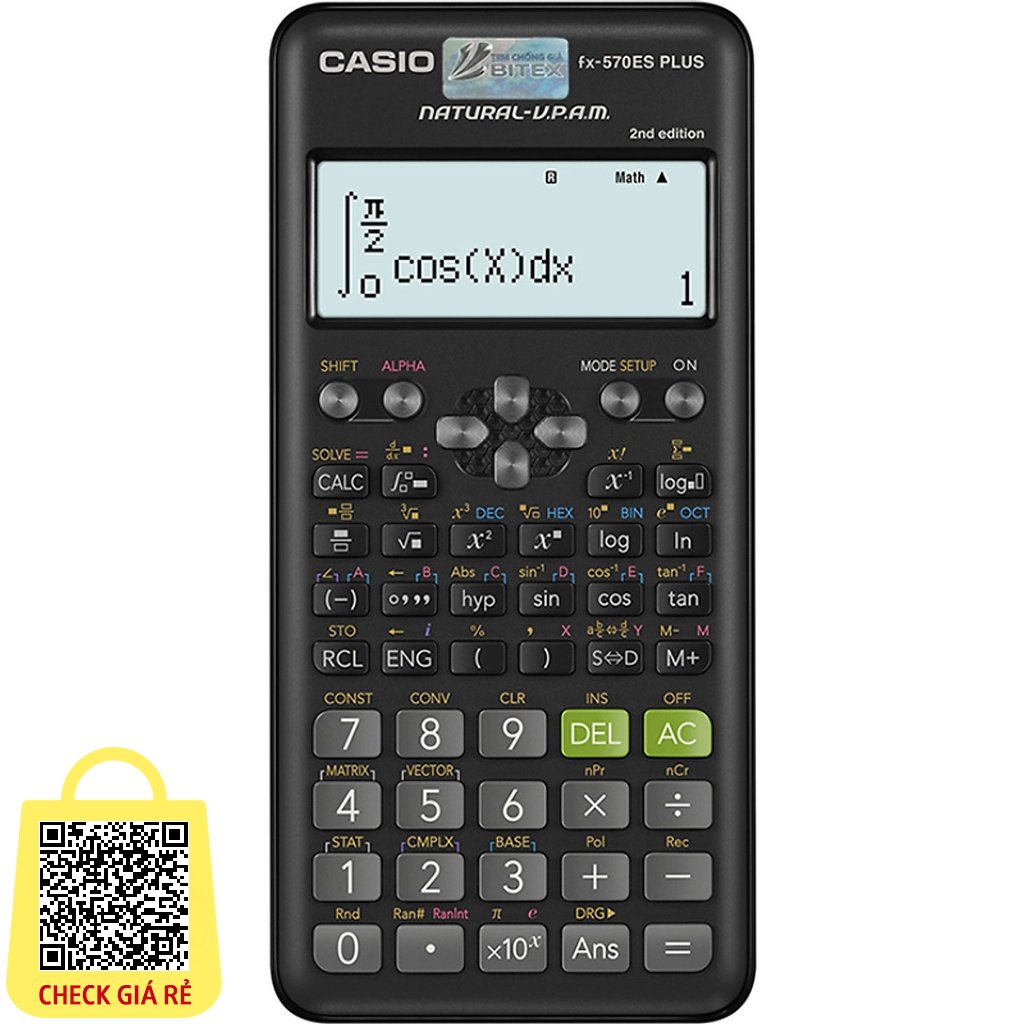 Máy tính Casio Fx-570 ES Plus New (2nd Edition) -bảo hành 1 năm - Lỗi đổi mới - Rẻ Vô Địch