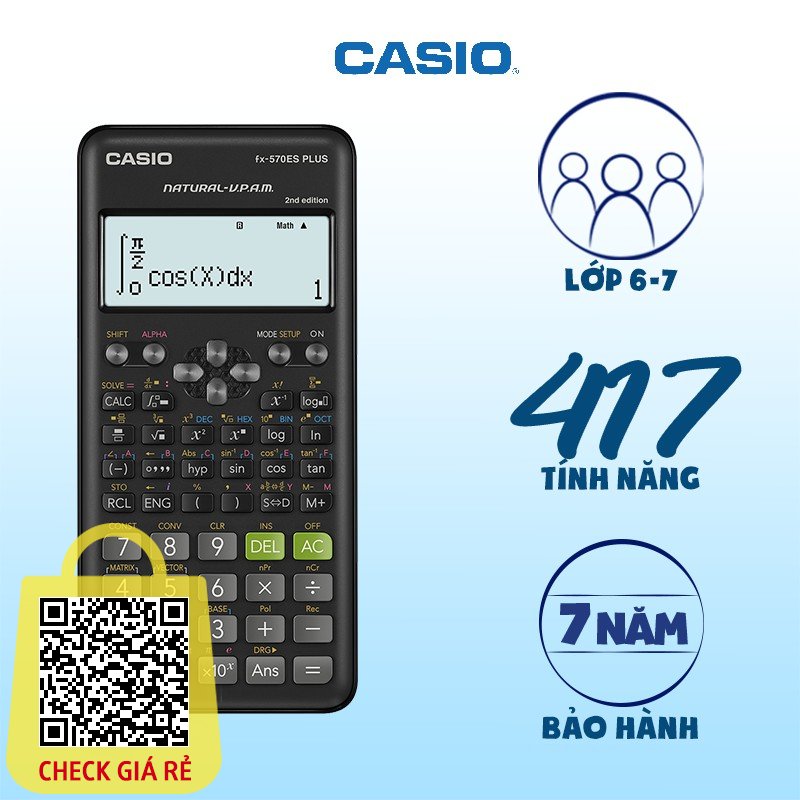 Máy tính Casio FX 570ES PLUS NEW chính hãng dành cho học sinh